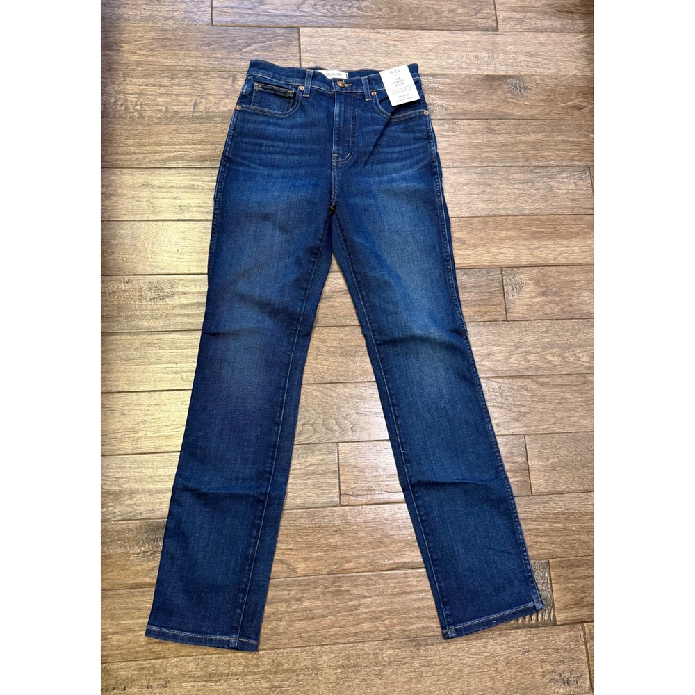 Madewell The Pencil Jean Women 26‎ Blue High Rise Slim Leg NW284 Magic Pockets